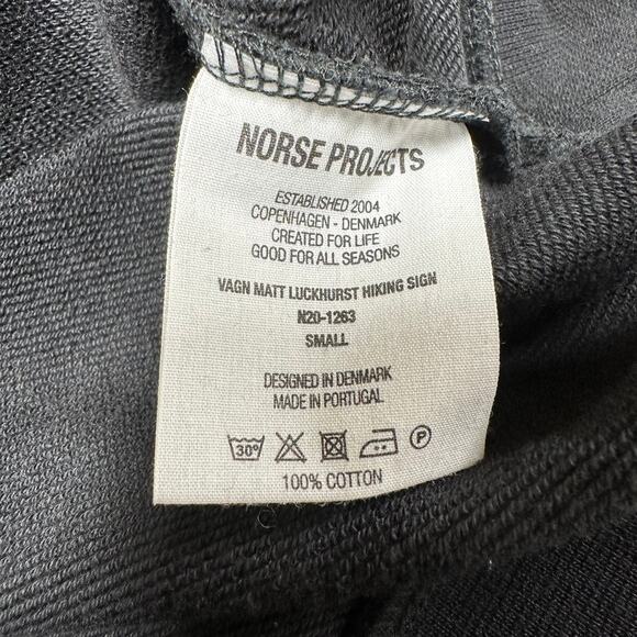 Norse Projects x Matt Luckhurst NWT Vagn Graphic Black Hoodie Men's Size Small - Picture 6 of 9